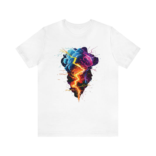 Electric Storm T-shirt Vibrant Lightning Design