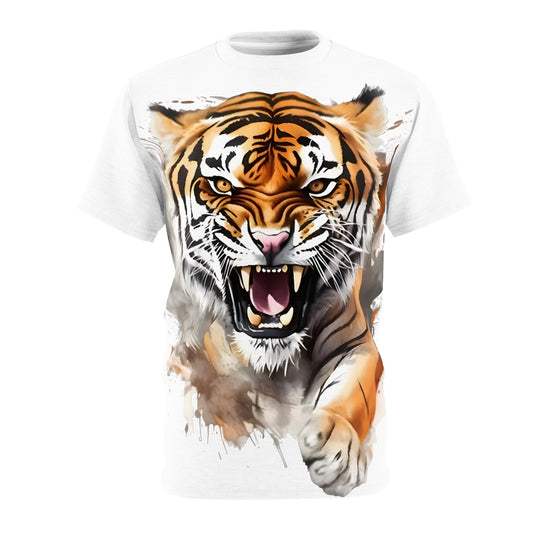 Tiger Heart, Unisex Cut & Sew T-shirt, Trending T-shirt Designs, Unique Graphic Tees, Custom Printed T-shirts